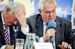 Přemysl Sobotka a Miloš Zeman Debata s kandidáty 8 listopadu 2012 10