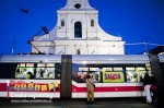 Šalina Karel 75 v Brně na Moravském náměstí před kostelem svatého Tomáše