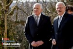 Václav Klaus a Ivan Gašparovič v brněnské vile Tugendhadt 8