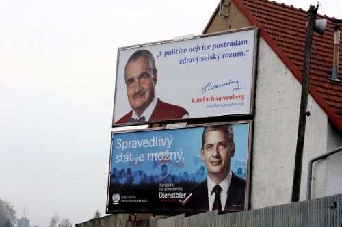 Jaká je úroveň billboardů kandidátů na prezidenta?